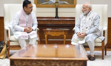 मुख्यमंत्री भजनलाल शर्मा ने पीएम नरेंद्र मोदी से नई दिल्ली में भेंट कर लिया आशीर्वाद