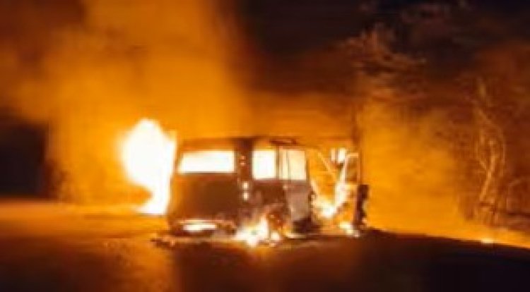 स्कॉर्पियो में लगी आग, चार दोस्तों की जलकर मौत, घंटों लगा रहा जाम