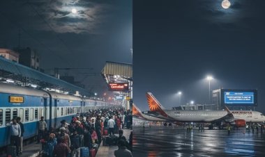 खराब मौसम और भीड़ ने बिगाड़ा ट्रांसपोर्ट सिस्टम, ट्रेनें रद्द, फ्लाइट्स जयपुर डायवर्ट