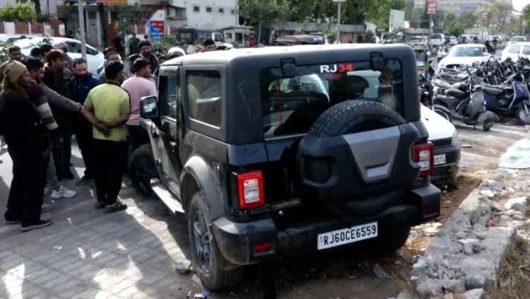 जयपुर में थार का कहर, बाइक सवार की मौत