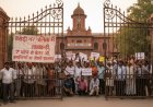 बसेड़ी नगर पालिका में 7 माह से सैलरी नहीं मिलने पर कर्मचारियों का प्रदर्शन