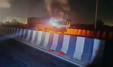 Jaipur News : जयपुर-अजमेर हाईवे पर केमिकल टैंकर में लगी आग, बड़ी दुर्घटना टली