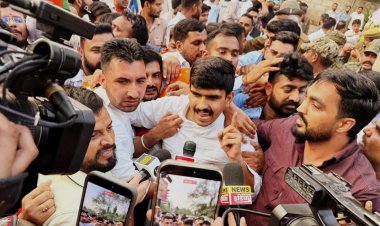 जयपुर में BJP युवा मोर्चा का प्रदर्शन, कांग्रेस दफ्तर के बाहर जोरदार नारेबाजी