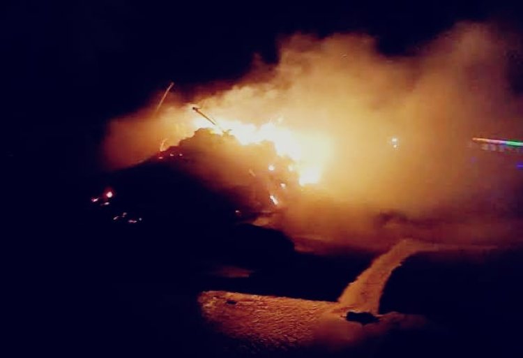 बहरोड़ में NH-48 पर भीषण हादसा, ट्रोले में लगी आग; चालक की जिंदा जलकर मौत