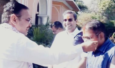 भजनलाल शर्मा ने मुख्यमंत्री आवास पर लोगों संग खेली होली, CMR में उमड़ा जनसैलाब