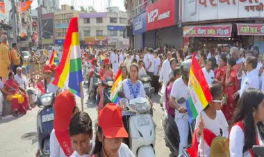 महावीर जयंती पर 1008 वाहनों के साथ निकली शोभायात्रा