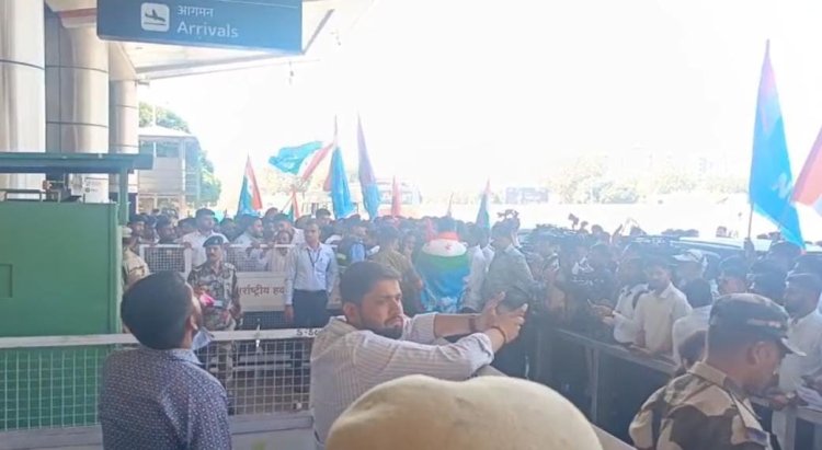 राजस्थान पहुंचे एनएसयूआई राष्ट्रीय अध्यक्ष विनोद जाखड़, जयपुर में दिखा शक्ति प्रदर्शन