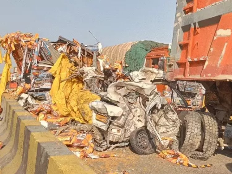 मिर्जापुर हादसा: ट्रक की टक्कर से 11 की मौत, 9 जिंदा जले