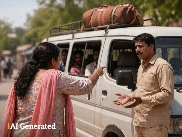 डाइवर पर लगा महिला का कीमती थैला गायब करने का आरोप