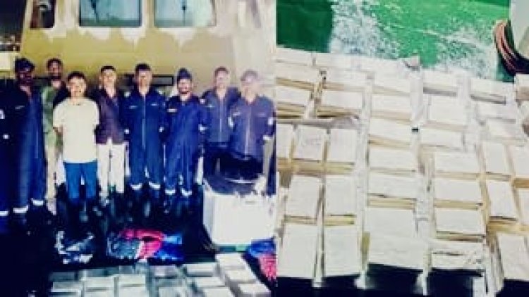 मुंद्रा तट के पास 1150 करोड़ की कोकीन जब्त, इंडियन कोस्ट गार्ड और ATS का बड़ा ऑपरेशन