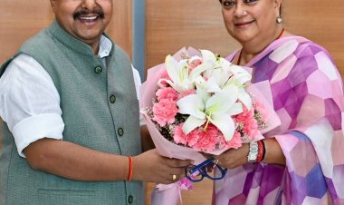 भाजपा राष्ट्रीय अध्यक्ष नितिन नवीन से मिलीं वसुंधरा राजे