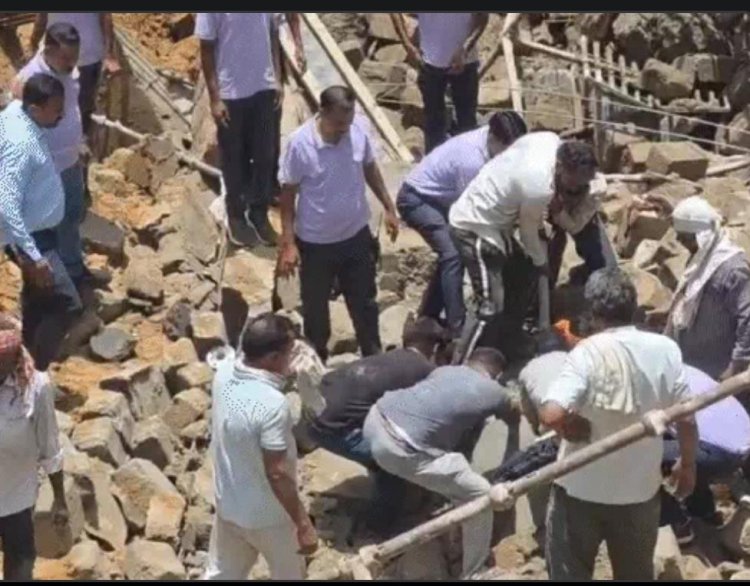 जयपुर के आमेर में निर्माणाधीन दीवार गिरी, 3 श्रमिकों की मौत, कई घायल