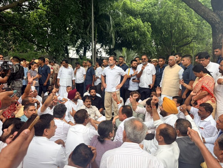 राहुल गांधी पहली बार पीएम आवास के बाहर धरने पर बैठे, प्रियंका-खड़गे समेत कई कांग्रेस नेता हिरासत में देखे वीडियो