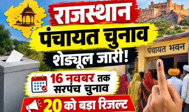 राजस्थान पंचायत चुनाव का पूरा शेड्यूल जारी: 23 अक्टूबर से मतदान, 20 नवंबर को जिला परिषद-पंचायत समिति के नतीजे; सरपंच चुनाव 16 नवंबर तक